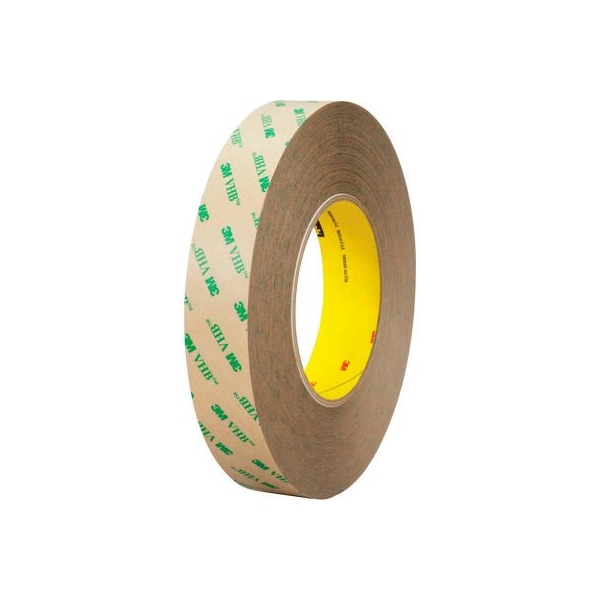 Cinta adhesiva de espuma acrílica de doble cara 3M„¢ VHB„¢ F9473PC de 1" x 5 yardas, 10 mil de espesor, transparente - VHB947301R