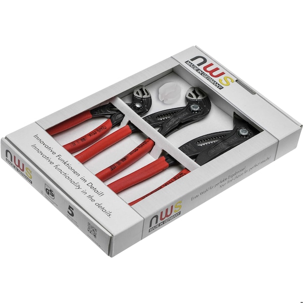 Nws Water Pump Plier Maxi MX 3 PC Set 7 in., 10 in. & 12 in. w/Plastic Jaws - 744
