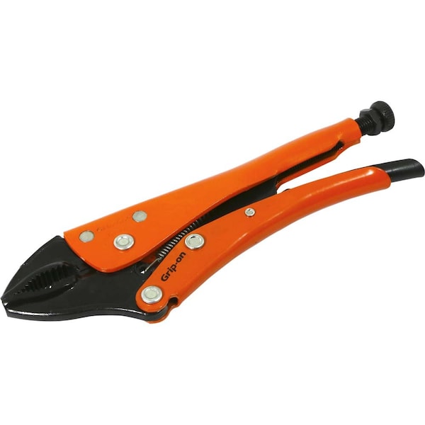 Grip-On 10 Locking Pliers, 2716 Jaw Opening, Curved Jaws With Wire Cutter - 121-10F