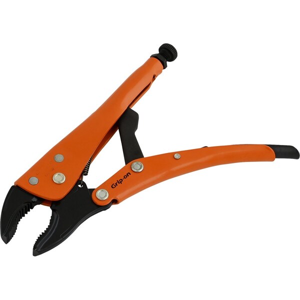 Grip-On 10 Locking Pliers, 2716 Jaw Opening, Curved Jaws With Wire Cutter - 121-10F