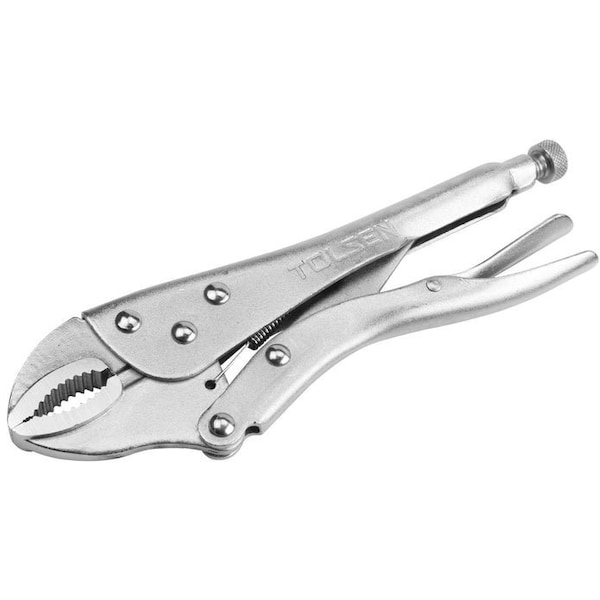 Tolsen 10in 250mm Locking Wrench Vise Grips Curved Jaw Clamp Pliers - 10051