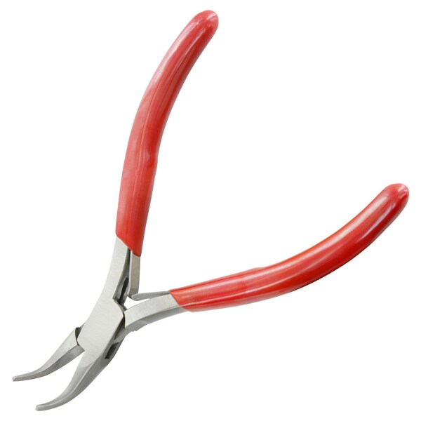 Multicomp Pro Pliers, Box Joint, Snipe Bent Nose, Smooth Jaw, Comfortable Grips, Stainless Steel, 4.72in. L - MP012508