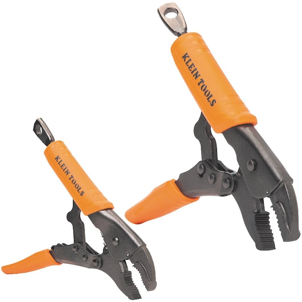 Klein Tools Curved Jaw Locking Pliers Set, 7-inch and 10-inch, 2-Piece - 38660