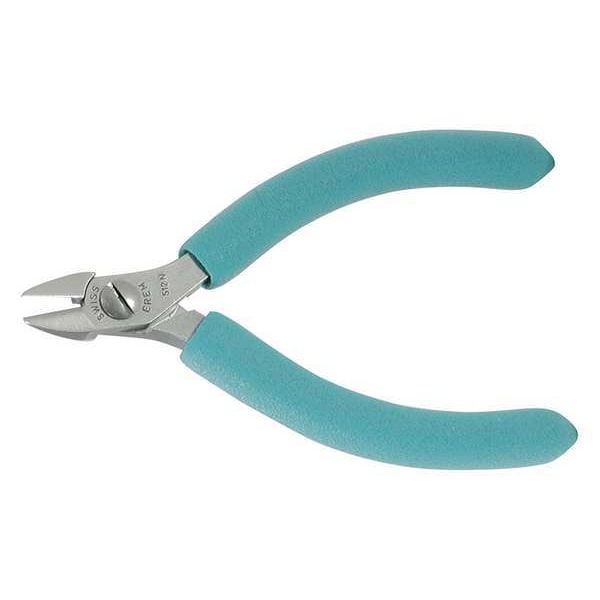 Erem 4 1/2 in 500 Diagonal Cutting Plier Semiflush Cut Oval Nose Uninsulated - 512N