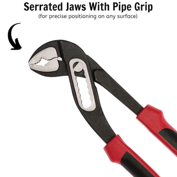 Teng Tools MB481-10T 10" Mega Bite TPR Grip Water Pump Pliers - MB481-10T