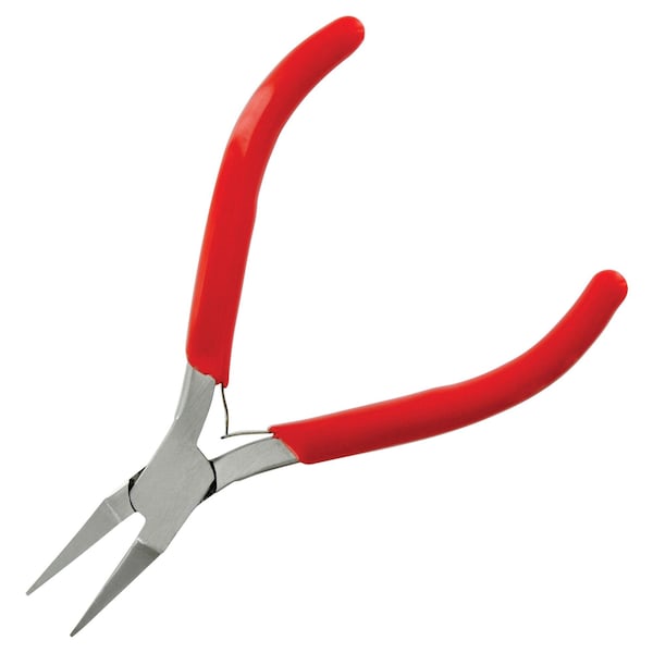 Multicomp Pro Pliers, Box Joint, Flat Nose, Smooth Jaw, Comfortable Insulated Grips, Stainless Steel, 4.72in. L - MP012506