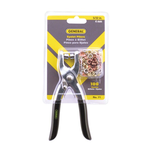 General Tools General 101 pc Steel Eyelet Pliers and Eyelets Set 5-3/4 in. L - 71