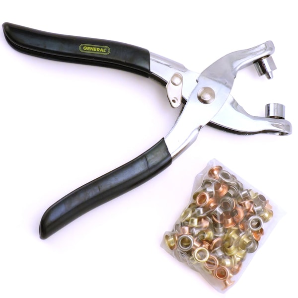 General Tools General 101 pc Steel Eyelet Pliers and Eyelets Set 5-3/4 in. L - 71