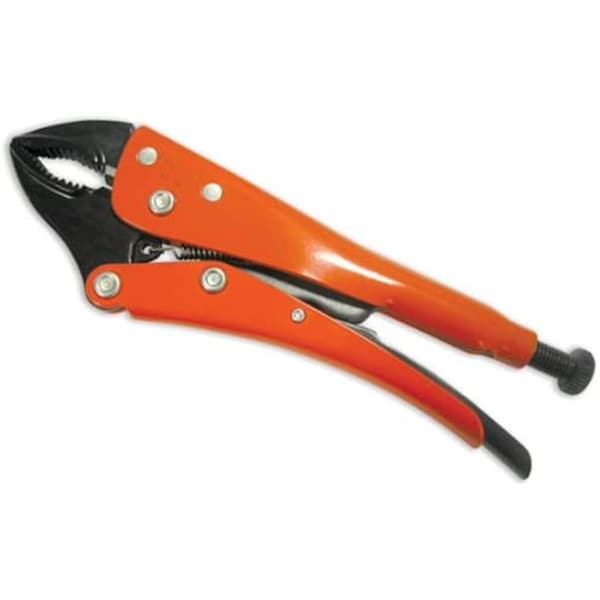 Cromo 10 in. Curved Jaw Epoxy Locking Pliers, Orange - CR2521370