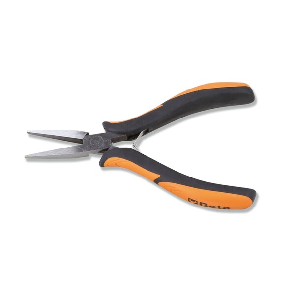 Beta 1172BM Smooth, Flat long Nose Pliers Bi-Material Handles OAL 140mm - 011720101