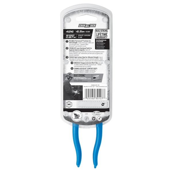 Channellock Channellock 6.5 in. Steel Straight Jaw Tongue and Groove Pliers - 426