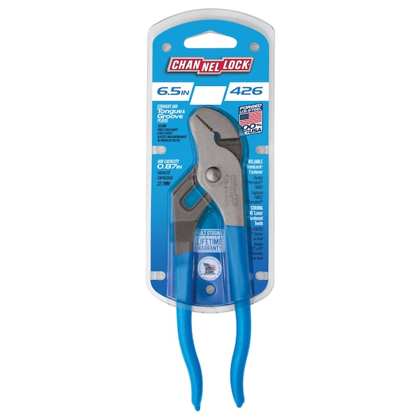 Channellock Channellock 6.5 in. Steel Straight Jaw Tongue and Groove Pliers - 426
