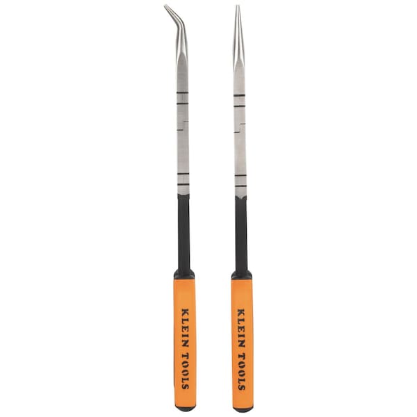 Klein Tools Long Reach Needle Nose and Bent Nose Pliers Set, 13-Inch, 2-Piece - 71402