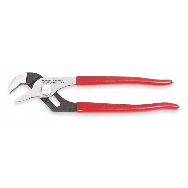 Proto 7 1/16 in Straight Jaw Tongue and Groove Plier Serrated, Plastic Grip - J262SG
