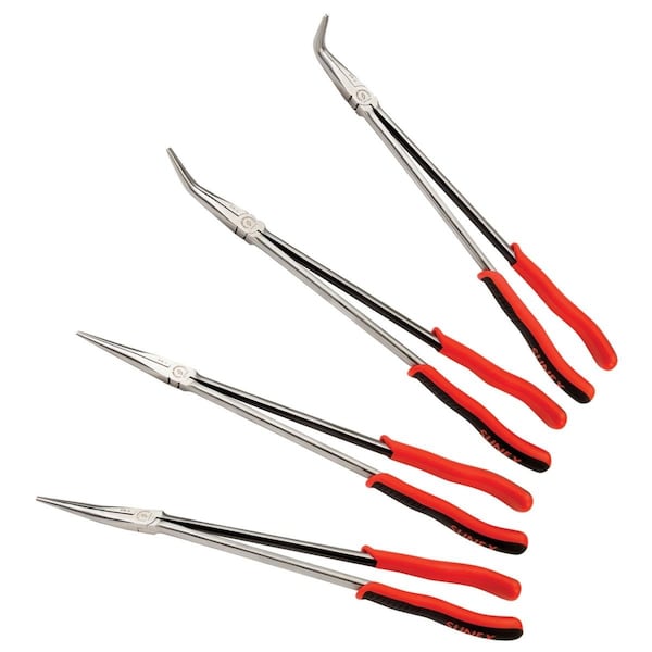 Gourmetgalley 3706V 16 in. El Needle Nose Pliers Set, 4 Piece - GO2613279