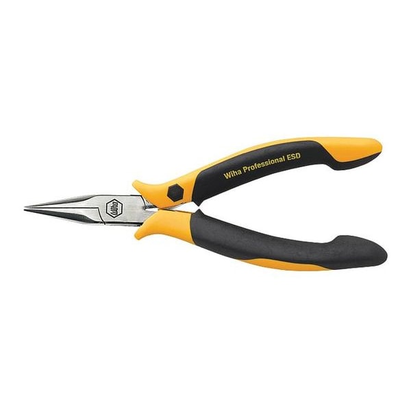 Wiha 4 3/4 in Needle Nose Plier Two Component Non-Slip Soft Grip Handle Handle - 32742