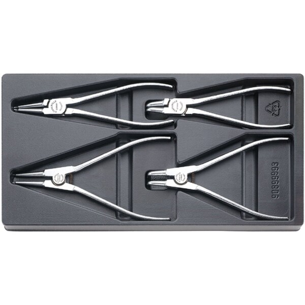 Stahlwille Tools Set w.4 pliers, chrome plated 4-pcs. - 96650004