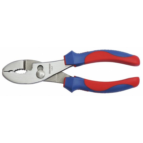 Westward 6 1/8 in Slip Joint Plier, Tether Capable 3/8 in Jaw, Ergonomic - 1UKJ4