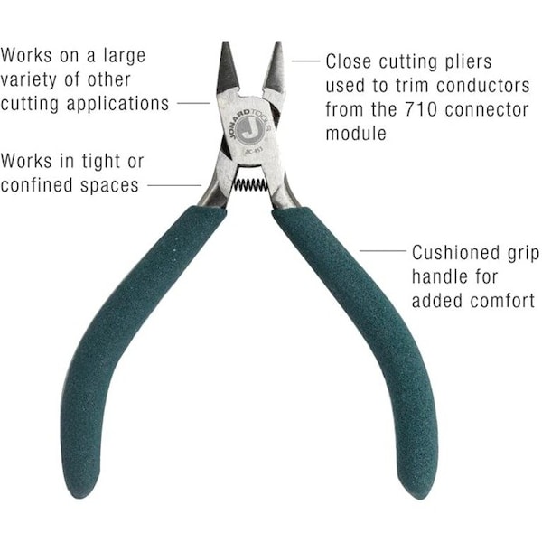 Jonard Tools 4 1/2 in Diagonal Cutting Plier Semiflush Cut Oval Nose Uninsulated - JIC-453