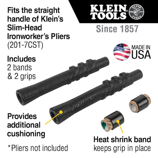 Klein Tools Slim-Head Ironworker's Pliers Comfort Grip, Aggressive Knurl, 9-Inch - M2017CSTA