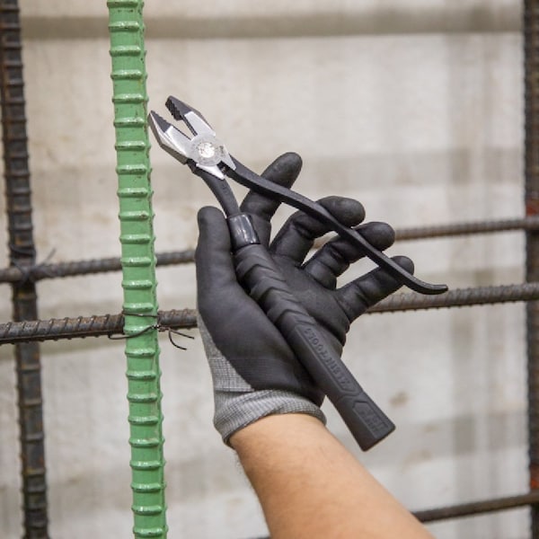Klein Tools Slim-Head Ironworker's Pliers Comfort Grip, Aggressive Knurl, 9-Inch - M2017CSTA