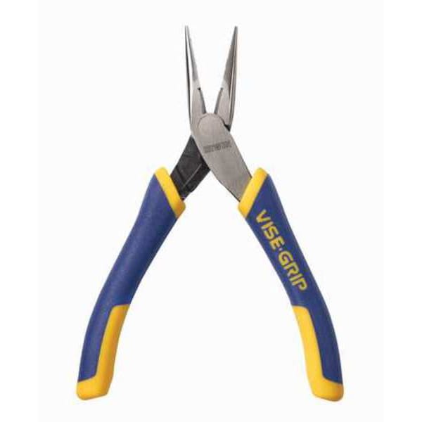 Irwin 5 1/4 in Vise-Grip Long Nose Plier, Side Cutter Pro Touch Handle - LN5