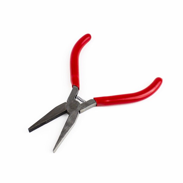 Excel Blades Flat Nose Pliers, Spring Loaded 5" Serrated Jaw Pliers, 6pk - 55570