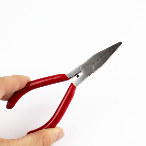Excel Blades Flat Nose Pliers, Spring Loaded 5" Serrated Jaw Pliers, 6pk - 55570