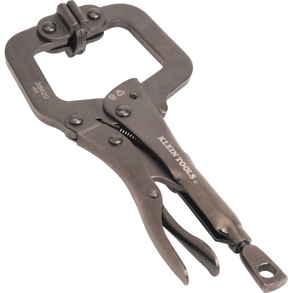 Klein Tools C-Clamp Locking Pliers with Swivel Jaws Set, 6- and 11-inch, 2-Piece - 38662