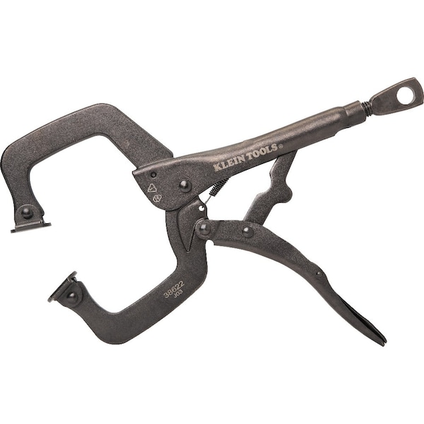 Klein Tools C-Clamp Locking Pliers with Swivel Jaws Set, 6- and 11-inch, 2-Piece - 38662