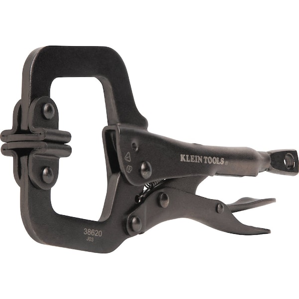 Klein Tools C-Clamp Locking Pliers with Swivel Jaws Set, 6- and 11-inch, 2-Piece - 38662
