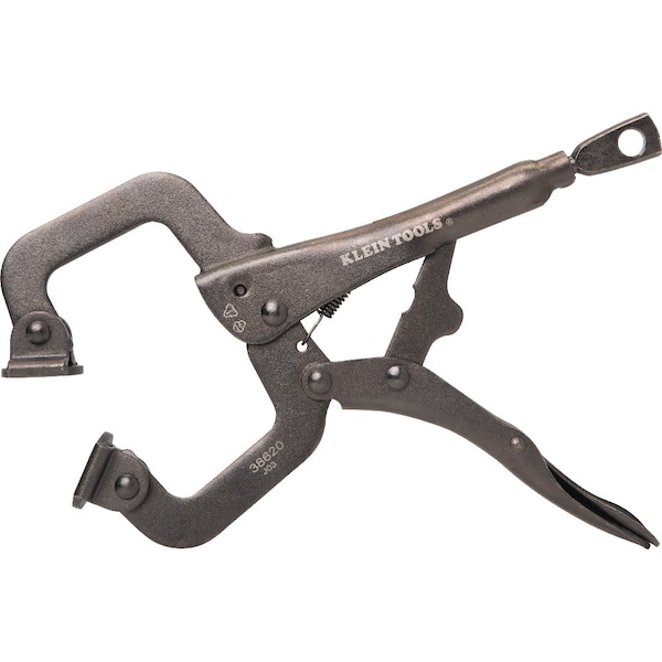 Klein Tools C-Clamp Locking Pliers with Swivel Jaws Set, 6- and 11-inch, 2-Piece - 38662