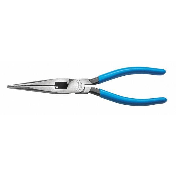 Channellock 7 13/16 in XLT Long Nose Plier, Side Cutter Plastisol And Code Blue Grips Handle - 318