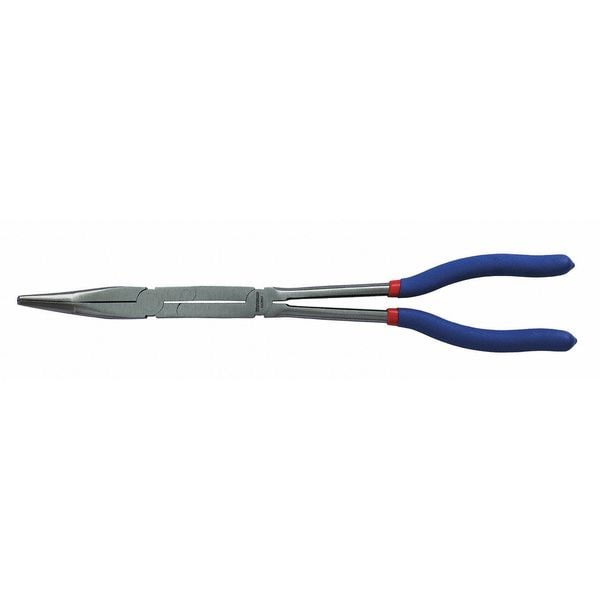 Westward 13 1/4 in Bent Long Nose Plier, Side Cutter Dipped Handle - 53JW97