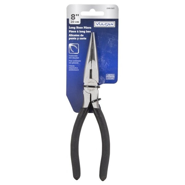 Vulcan Plier, 8 in OAL, 1.6 mm Cutting Capacity, 5 cm Jaw Opening, Black Handle, 7/8 in W Jaw, 2-1/2 in L Jaw - JL-NP009