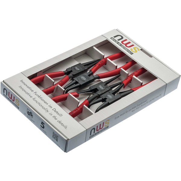 Nws Set of Circlip Pliers, 4 pcs 2 Internal, 2 External, Sixe 40 mm-100 mm - 793