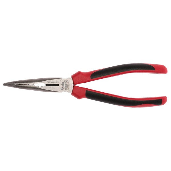 Teng Tools MB463-8T 8" Mega Bite TPR Grip Bent Long Nose Pliers - MB463-8T