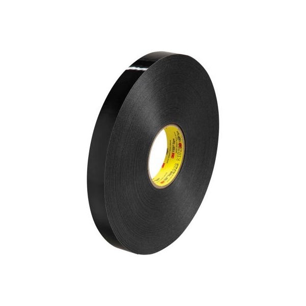 Cinta de espuma acrílica de doble cara 3M„¢ VHB„¢ 4929 1" x 5 yds. 25 Mil Negro - VHB492901R