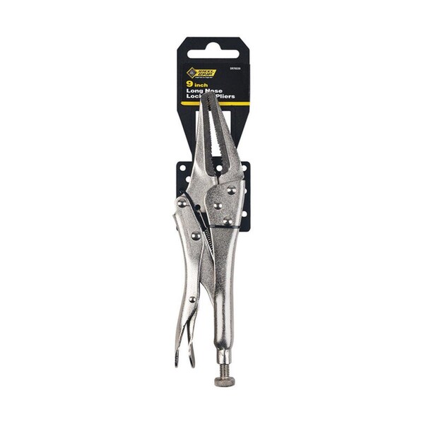 Protectionpro 9 in. Carbon Steel Long Nose Long Reach Pliers Silver - PR3334601