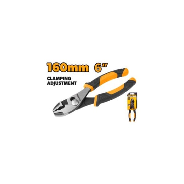 Tolsen 6 Slip Joint Pliers Drop Forged Steel, Full Body w/Heat Treatment, Black Finished and Fine Polished - 10315