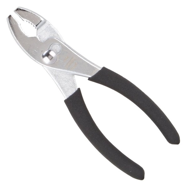 Vulcan Slip Joint Plier, 6 in OAL, 1 in Jaw Opening, Black Handle, Non-Slip Handle, 1 in W Jaw, 7/8 in L Jaw - JL-NP003