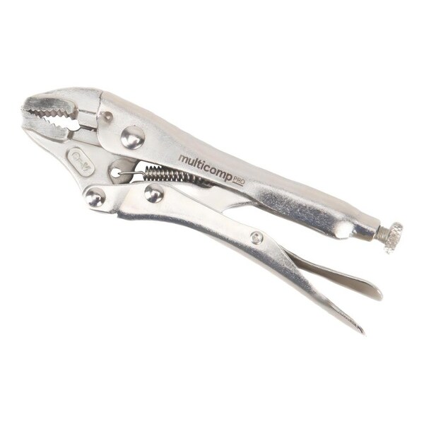 Multicomp Pro Pliers, Locking, Curved Jaw w/Wire Cutter, Chrome Vanadium, 5in. Length - MP012237