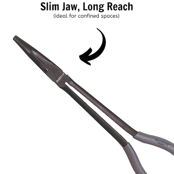 Teng Tools AT097 11" 45° Bent Slim Jaw Long Reach Pliers - AT097