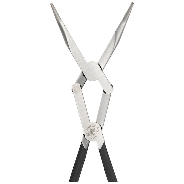 Klein Tools Pliers, Long Reach Needle Nose Pliers, Bent Nose, 13-Inch - 71401