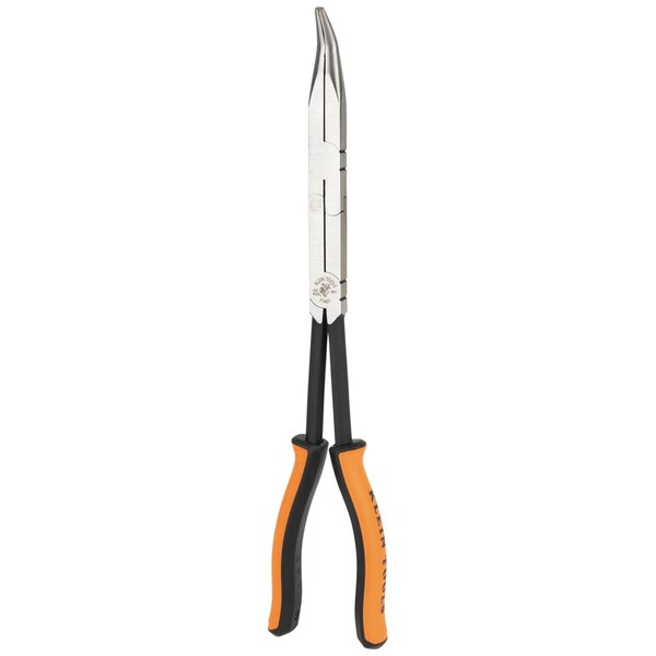 Klein Tools Pliers, Long Reach Needle Nose Pliers, Bent Nose, 13-Inch - 71401