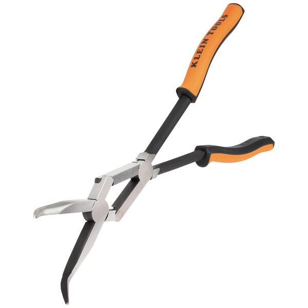 Klein Tools Pliers, Long Reach Needle Nose Pliers, Bent Nose, 13-Inch - 71401