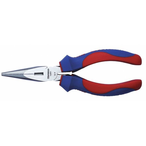 Westward 6 3/8 in Needle Nose Plier, Side Cutter Ergonomic Handle - 1UKK1