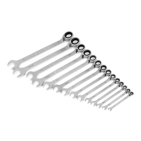 Gearwrench 14 Piece 90-Tooth 12 Point SAE Reversible Ratcheting Wrench Set - 86660