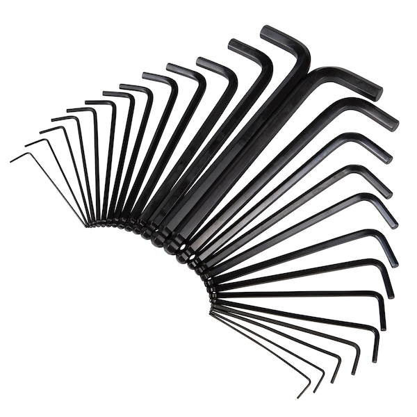 Steelman 26-Piece Long Arm Ball End Hex Key Wrench Set, Inch/Metric (SAE/MM) - 41938
