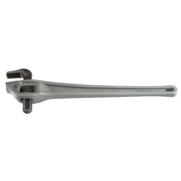 Ridgid 24" Aluminum Offset Pipe Wrench, Narrow Hook Jaw Parallel to Handle for Tight Spaces and Overhead - 31130